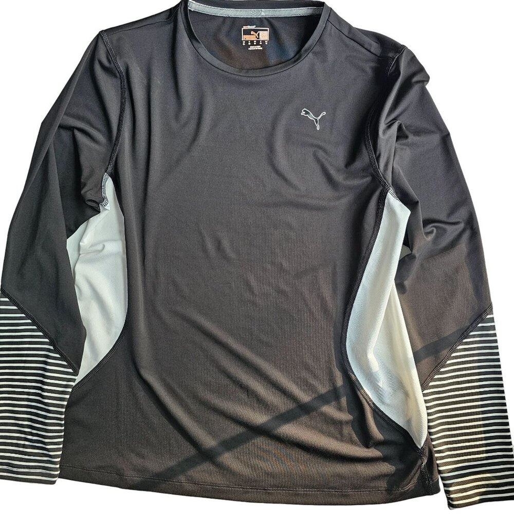 Puma Dry Cell Long Sleeve Athletic Shirt Women XL Extra Large Black